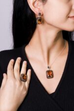 Akasya Serisi Doğal Taşlı Zultanit Kadın Üçlü Set Ayarlanabilir Ölçü