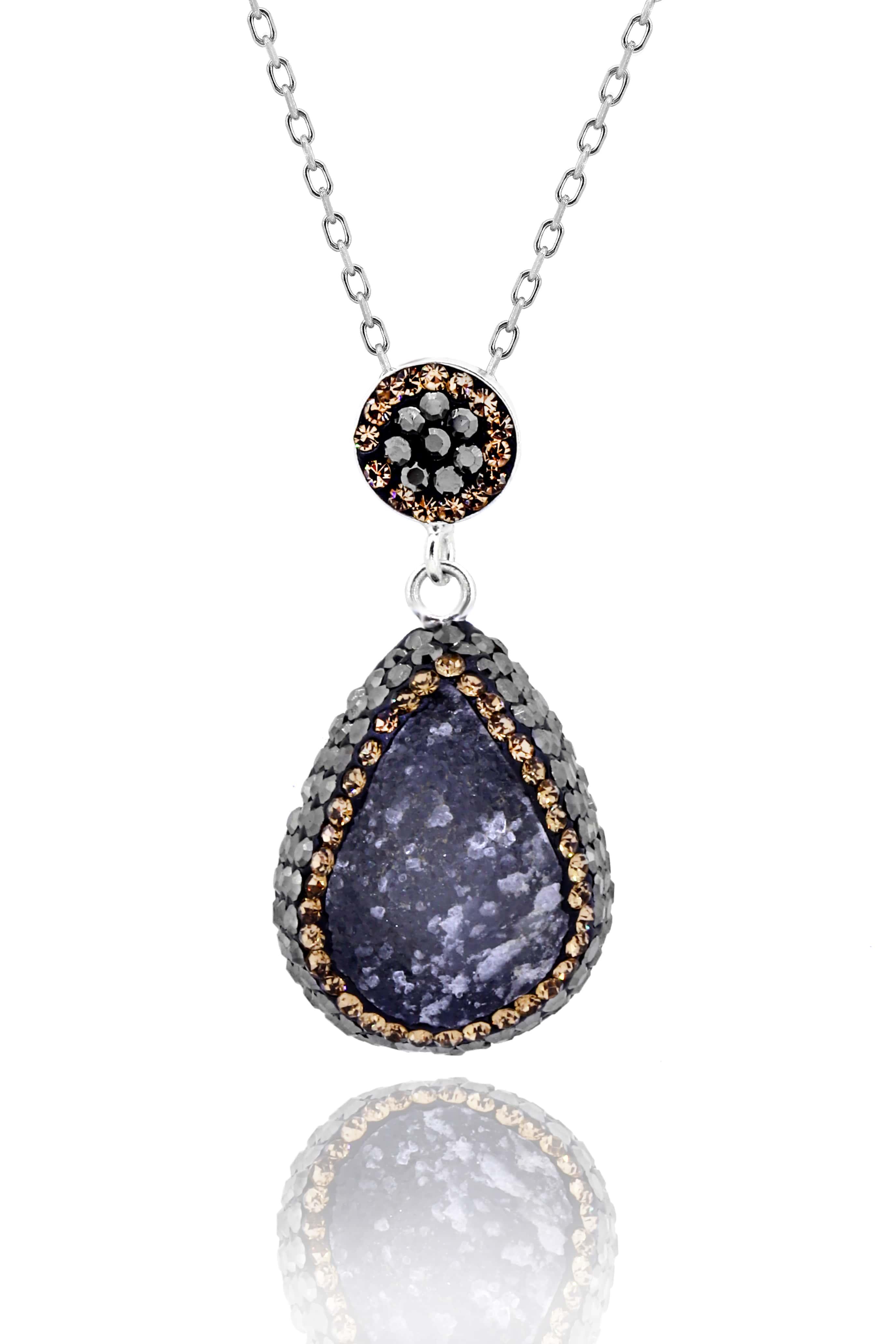 Akasya Serisi Damla Doğal Taşlı Durzy Doğal Taşlı Kadın Üçlü Set Ayarlanabilir Ölçü