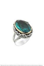 Gayde Serisi Akuamarin Mavi Taşlı Gümüş Üçlü Set Takı Otantik