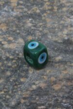 Yeşil Göz Nazar Boncuğu Gözü Kolye Ucu Cam El İşi Uç 1 Adet Delikli