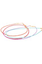 Renk Seçenekli Kum Boncuk Taşlı Renkli Kolye Uzatma Zincirli 40+5