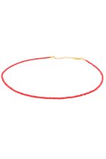 Renk Seçenekli Kum Boncuk Taşlı Renkli Kolye Uzatma Zincirli 40+5