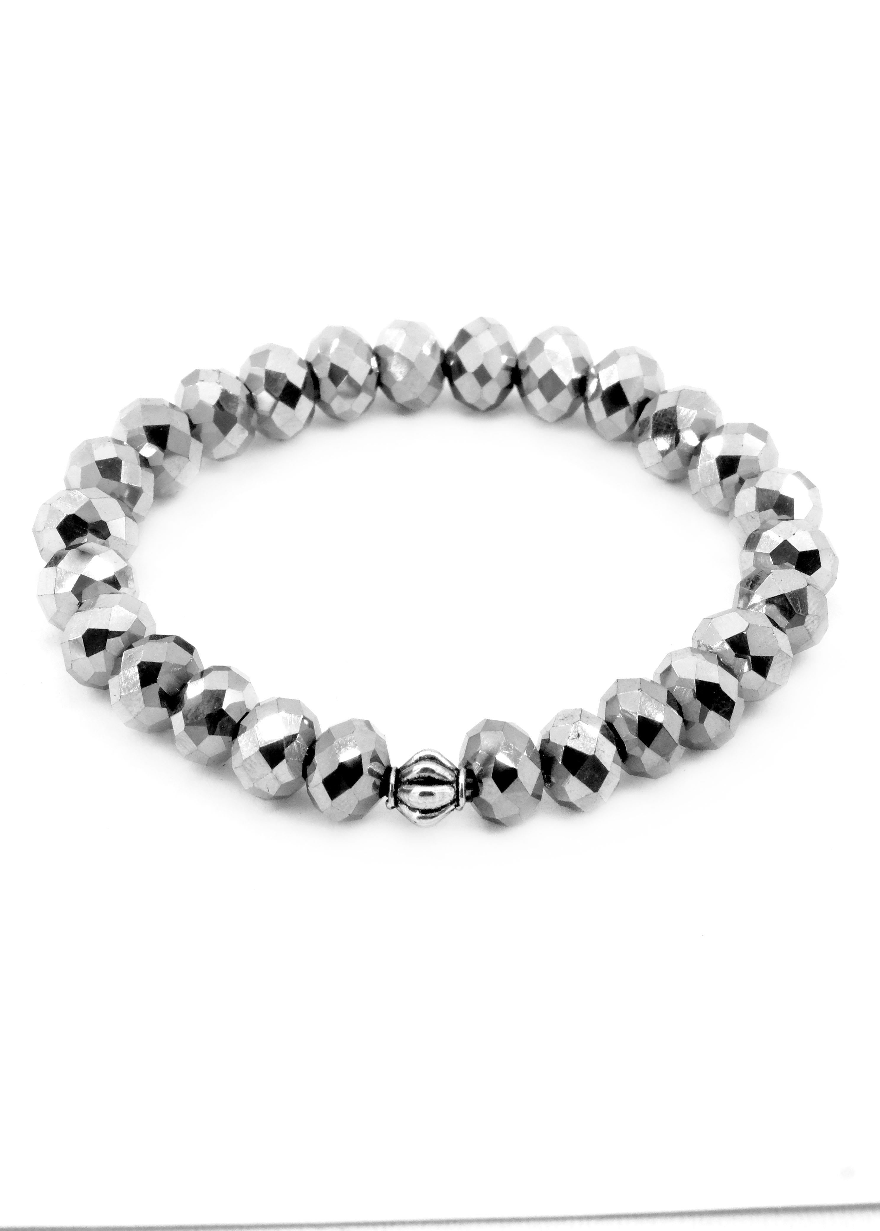 Kristal Taşlı Unisex Elastik Bileklik