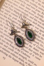 Midyat Serisi Yeşil Renkli Yeşim Taşlı Otantik Gümüş Üçlü Kadın Seti