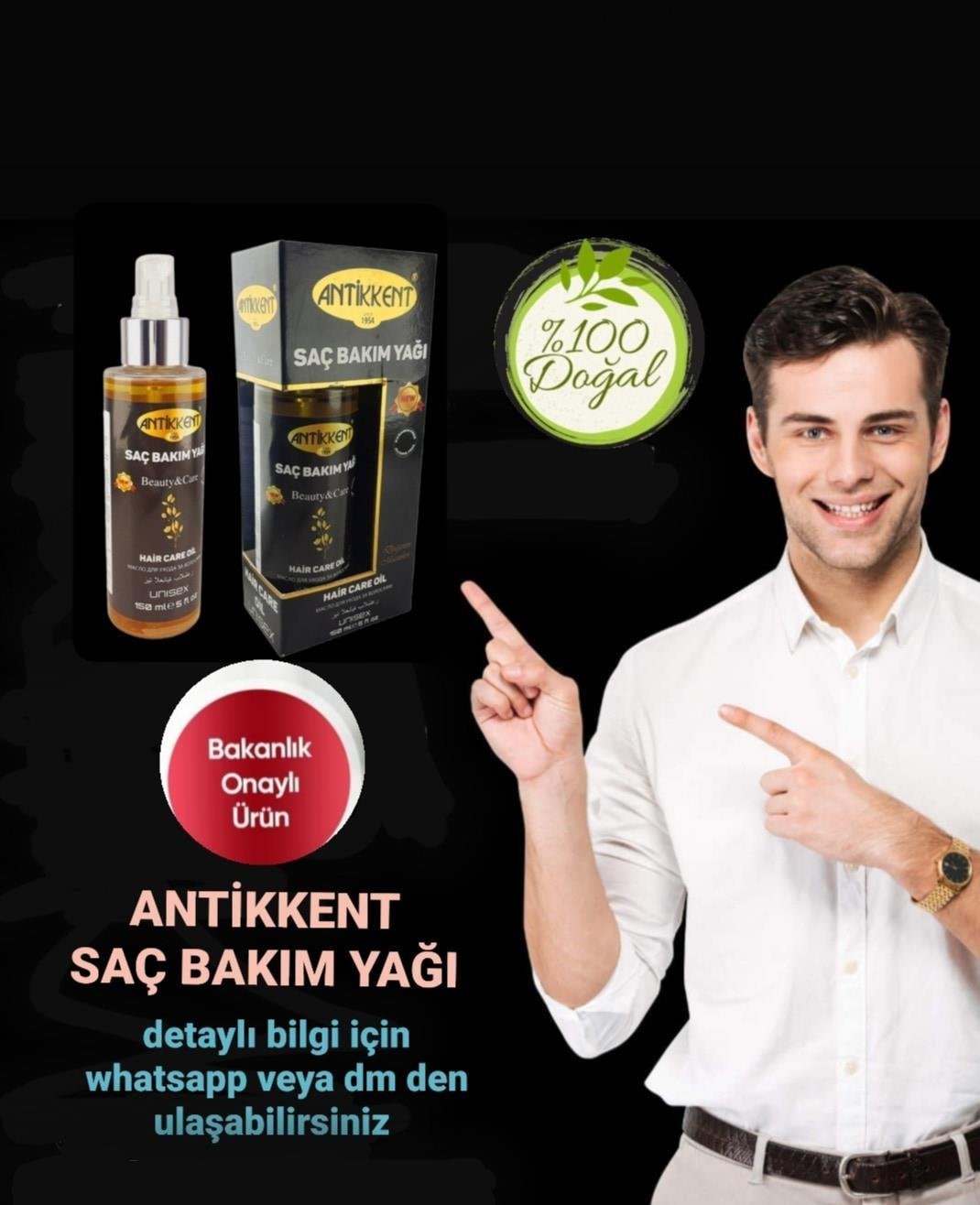 Dökülme Önleyici Saç Bakım Yağı Saç Çıkarıcı  Kök Uyarıcı Saçları Besleyen Uzatan Formül 150 Ml Argan Yağlı Saç Kopleksi