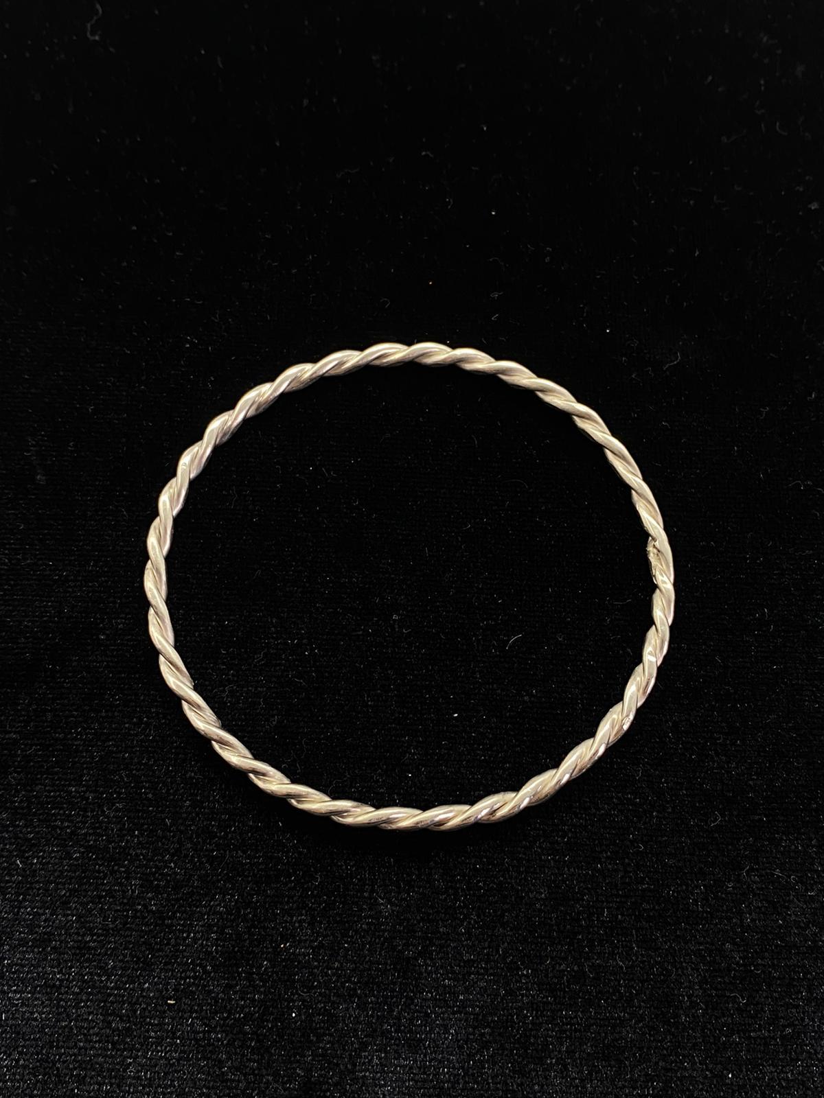 22 Ayar Altın Kaplama 925 Ayar Gümüş Burma Bilezik