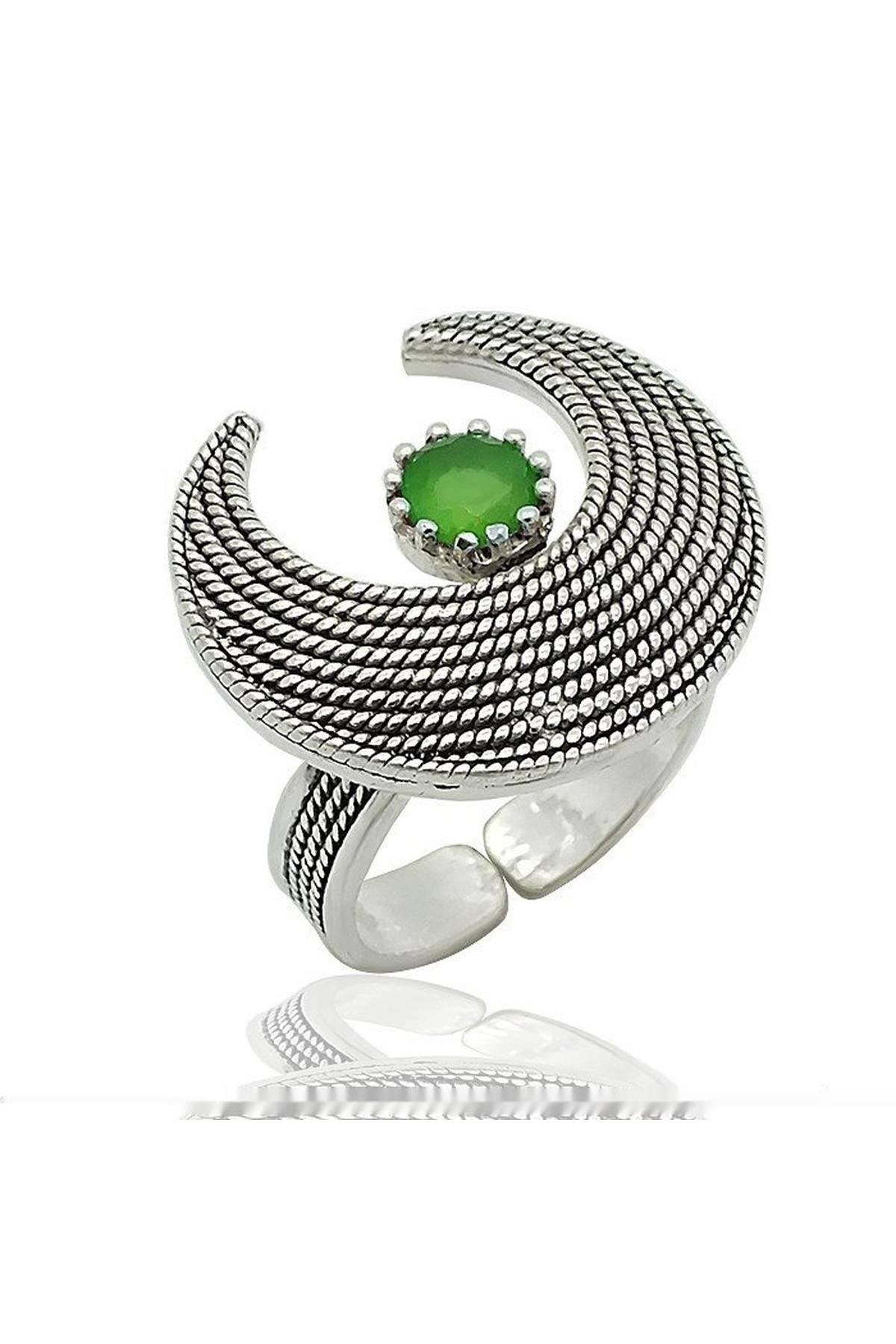 Gümüş Hilal Telkari Bayan Yüzük