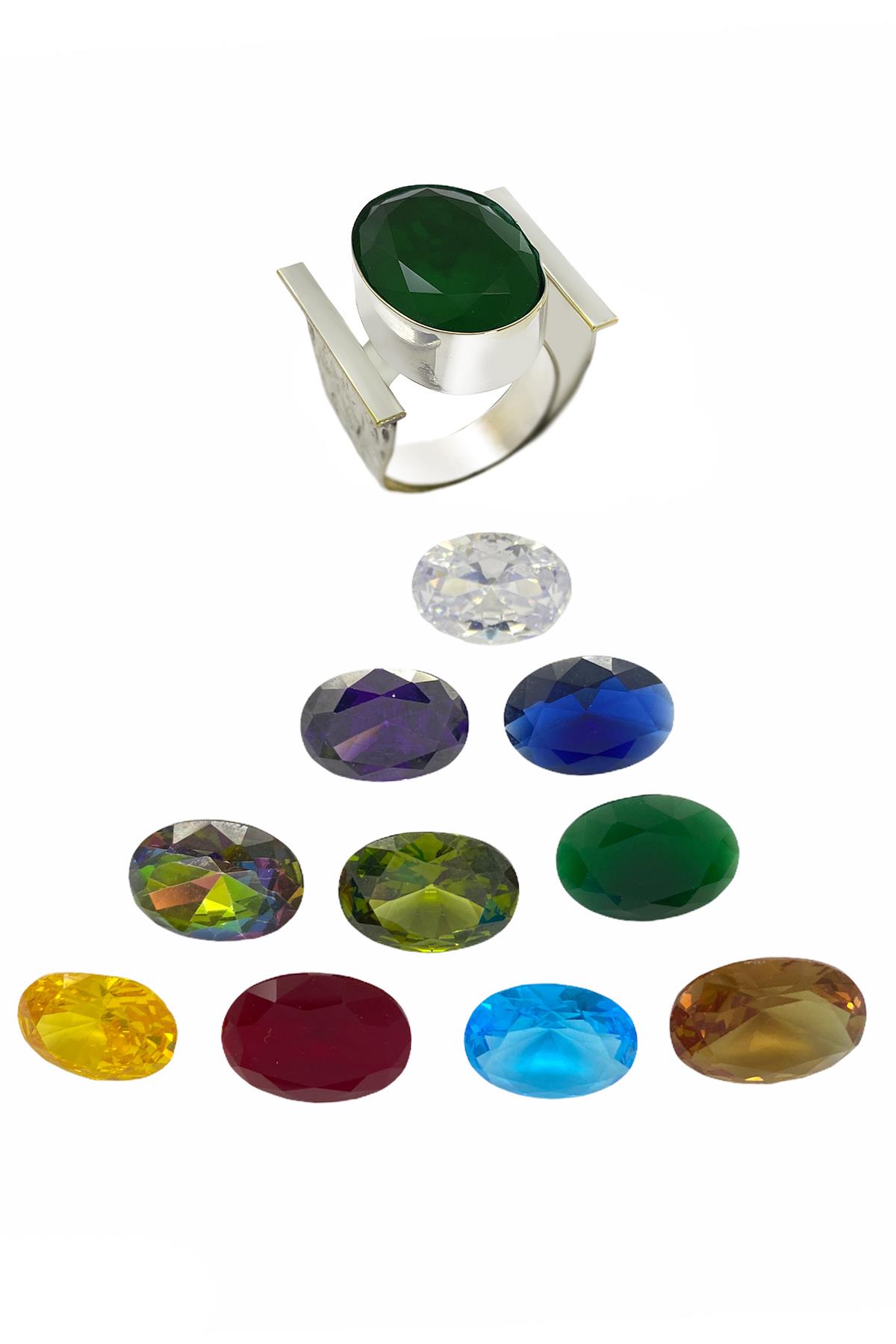 Mor Ametist Taşlı Gümüş Otantik Bayan Yüzük 101 Serisi Mardin Midyat Gümüş