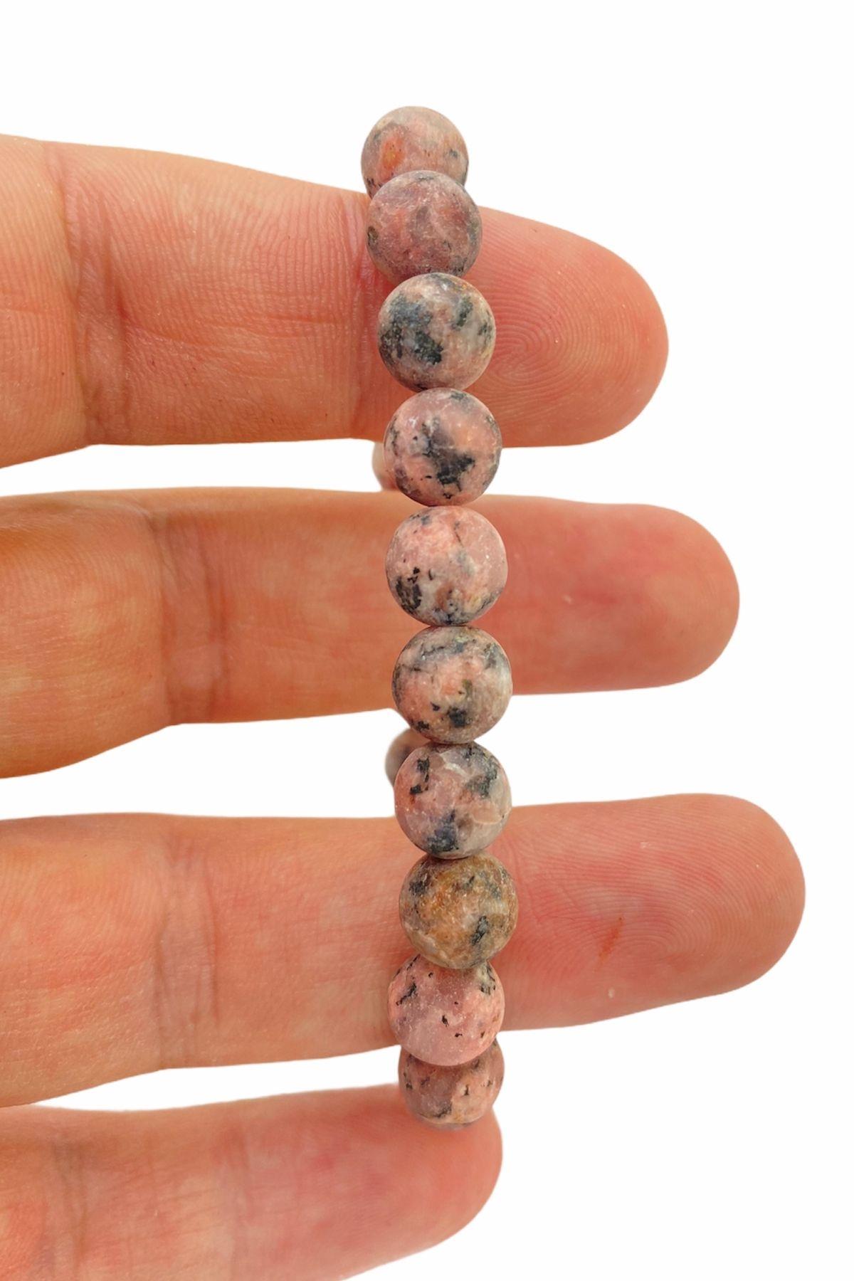 Turmalin Renkli 8 Mm Doğal Taşlı Esnek İpli Kadın Erkek Bileklik Modeli