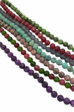 Turmalin Renkli 8 Mm Doğal Taşlı Esnek İpli Kadın Erkek Bileklik Modeli