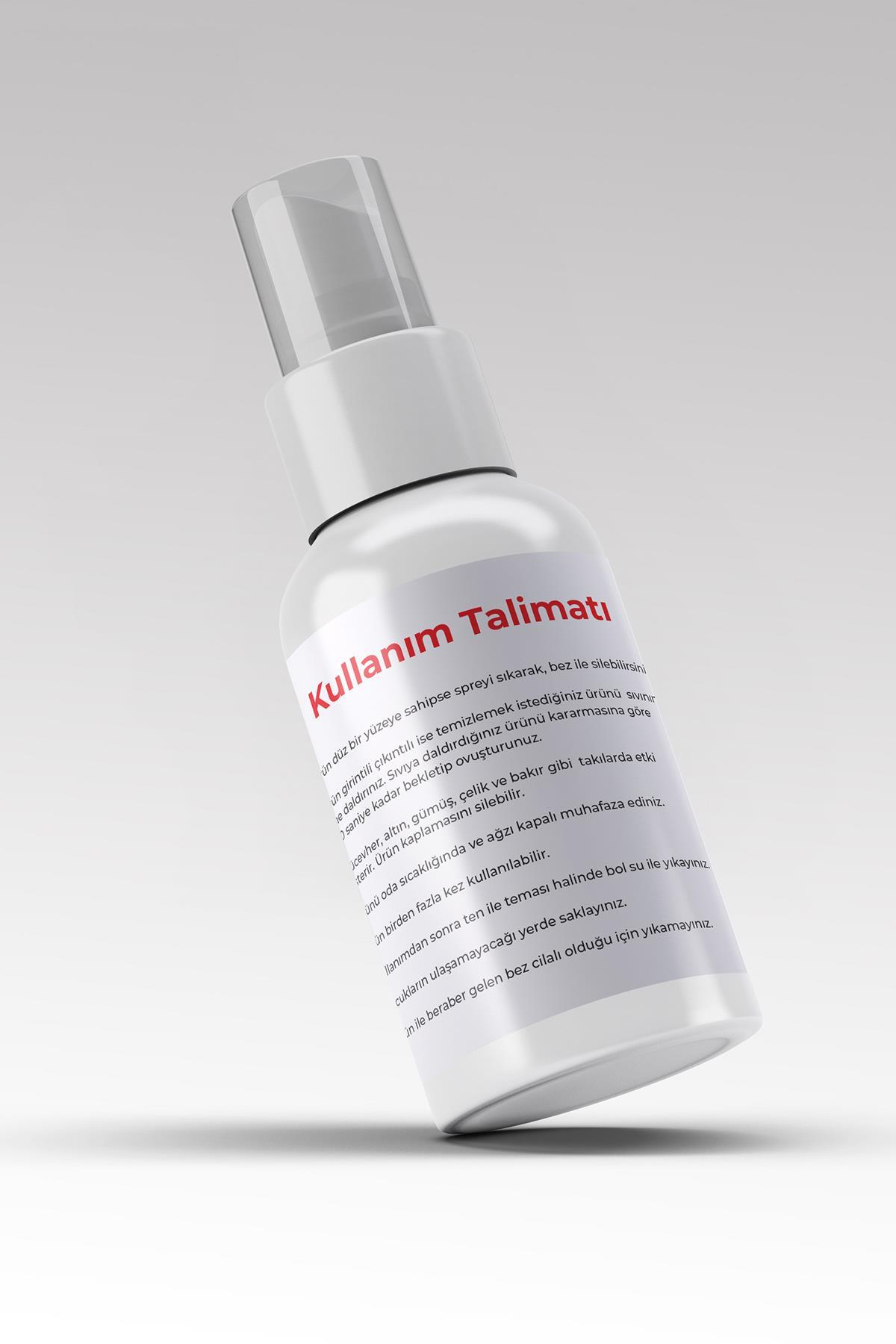 Bakım Kiti Serisi Mücevher Altın ve Gümüş Takı Temizleme ve Parlatma Suyu 50 ml