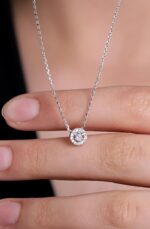 Gümüş Hayalet Kolye Mini Minimal Kadın Gümüş Kolye