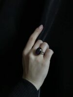 Asya Serisi Doğal Taşlı Mor Ametist Taşı Bayan Otantik Gümüş Yüzük 925 Ayar Ayarlanabilir Ölçülü