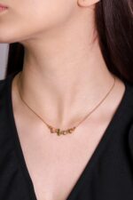 Kırık Taşlar Serisi Doğaltaşlı Mix Kadın Genç Kız Kolyesi Modeli