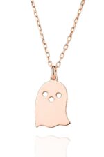 Yeni Yıl Halloween Hayalet 925 Ayar Gümüş Kolye
