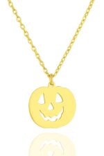 Yeni Yıl Halloween Bal Kabağı 925 Ayar Gümüş Kolye