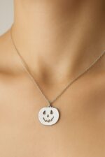 Yeni Yıl Halloween Bal Kabağı 925 Ayar Gümüş Kolye