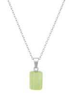 Doğal Formsuz Yeşim Taşlı Bayan Kolye