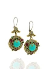 Behiye Serisi Gümüş Doğal Firuze Taşlı Set Takı