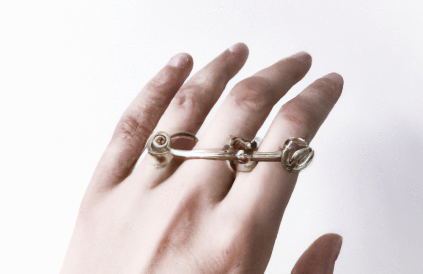 Create a clean, elegant, minimal featured image suitable for a jewelry blog. Soft lighting, white ba