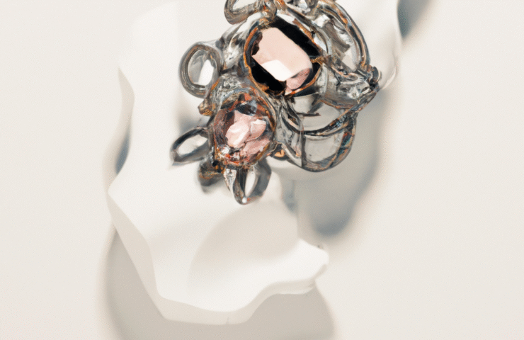 Create a high-quality, elegant featured image for a jewelry-related blog article. 
The style should