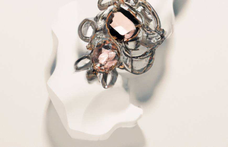 Create a high-quality, elegant featured image for a jewelry-related blog article. 
The style should