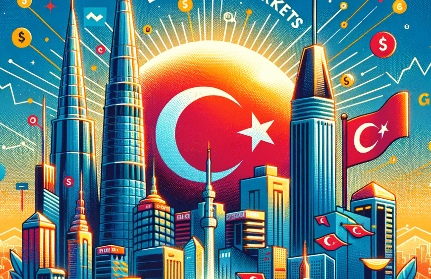 {Gelişen Piyasalar: Türkiye’nin Etkili Yükselişi} konulu blog yazısı için profesyonel, modern