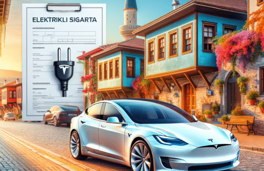 Generate an eye-catching, high-quality featured image prompt for a blog post about: Tesla Elektrikli
