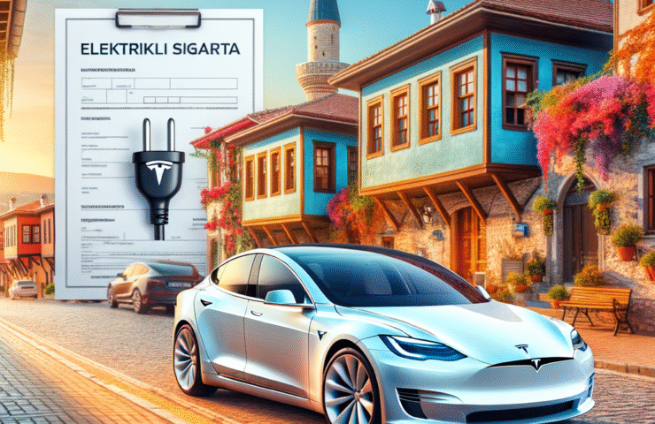 Generate an eye-catching, high-quality featured image prompt for a blog post about: Tesla Elektrikli