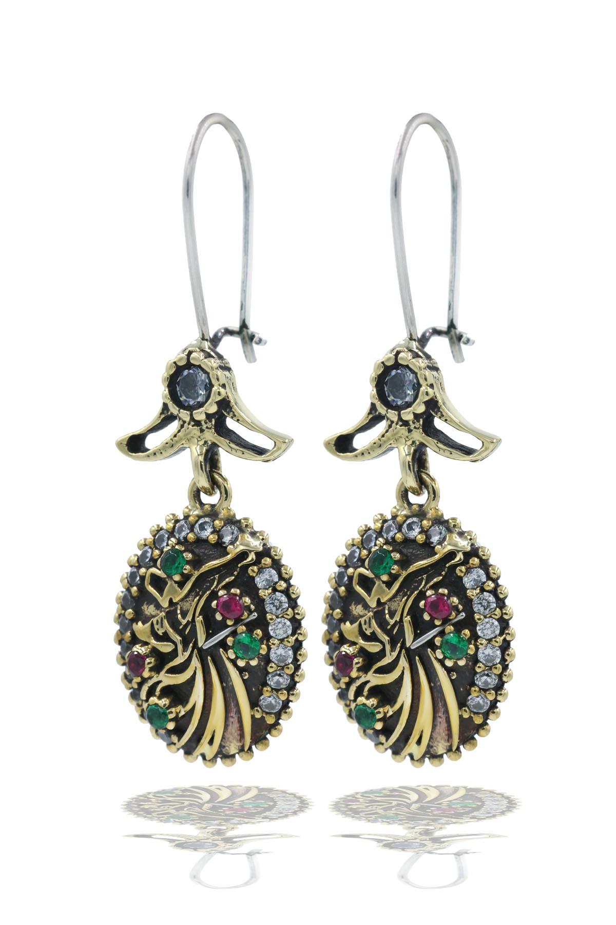 Semazen Serisi Gümüş Otantik Kadın Küpe