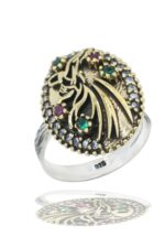 Semazen Serisi Gümüş Otantik Motifli Ayarlanabilir KadınYüzük