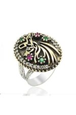 Semazen Serisi Gümüş Otantik Motifli Ayarlanabilir KadınYüzük