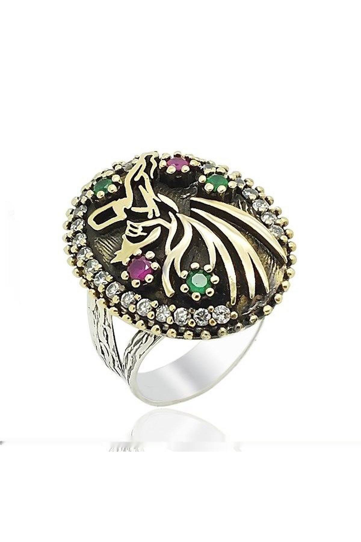 Semazen Serisi Gümüş Otantik Motifli Ayarlanabilir KadınYüzük