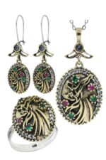 Semazen Serisi Gümüş Otantik Kadın Üçlü Set Takı