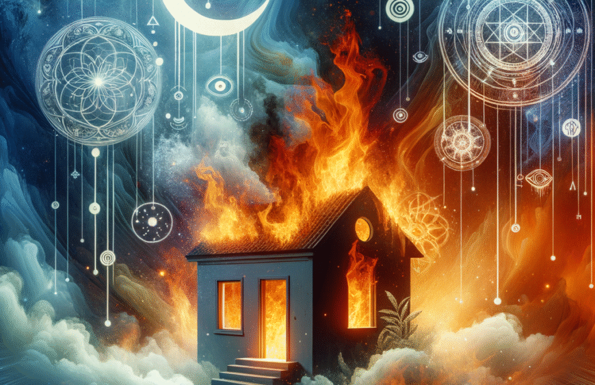 Rüyada Evin Yanması: Anlamı Ne? Diyanet ve Psikoloji konusunu anlatan bir blog yazısı için yü