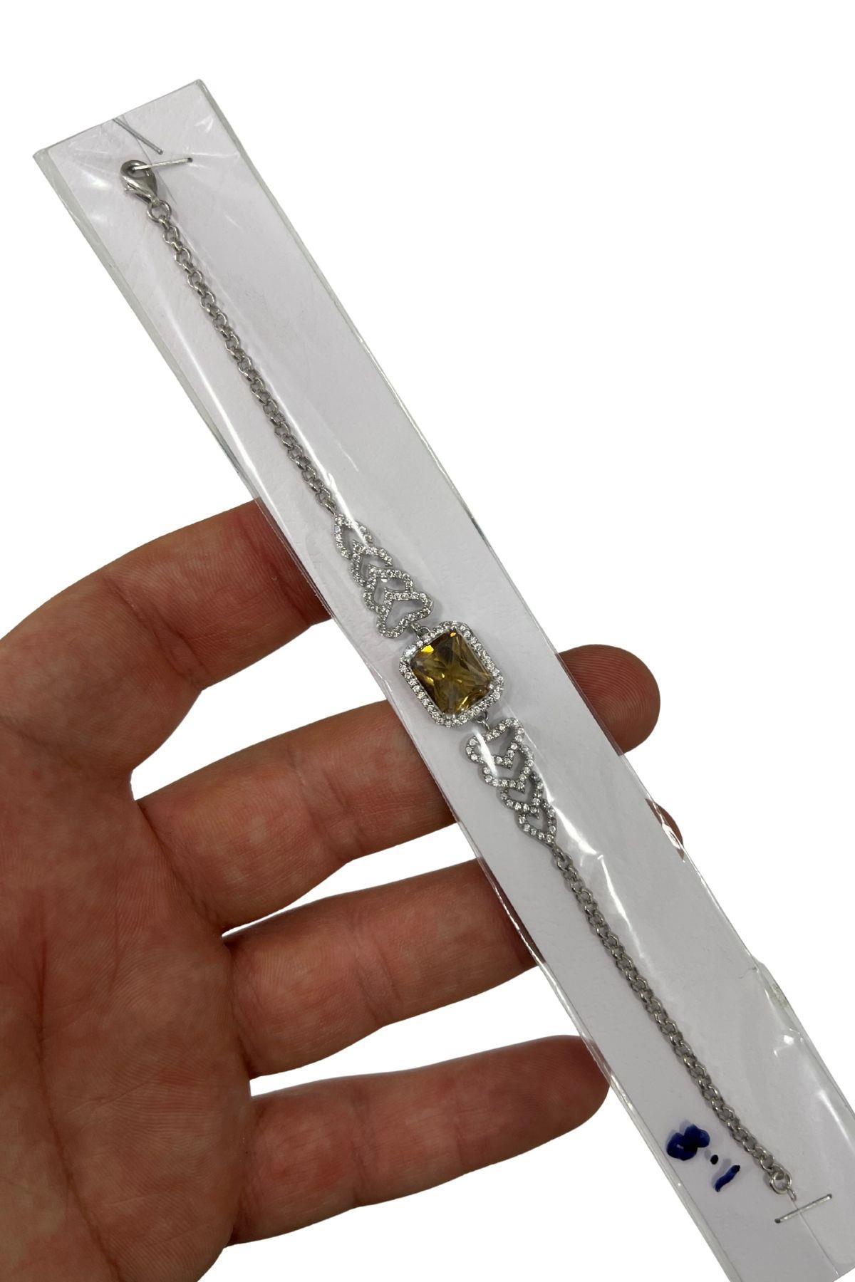 Dikdörtgen Kesim Zultanit Taşlı Ayarlanabilir Kadın 925 Ayar Gümüş Bileklik