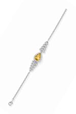 Damla Kesim Zultanit Taşlı Ayarlanabilir Kadın 925 Ayar Gümüş Bileklik